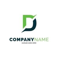 Initial Letter D Cut Out Icon Vector Logo Template Illustration Design