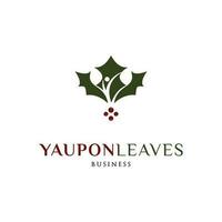 Yaupon Leaves People Icon Logo Design Template vector