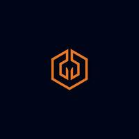 Logo Polygons Orange. This logo is suitable for many purpose as corporate identity, mobile and technologies development, engineering firm and more. vector