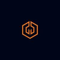 Logo Polygons Orange. This logo is suitable for many purpose as corporate identity, mobile and technologies development, engineering firm and more. vector