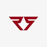 Abstract initial letter R and R logo,usable for branding and business logos, Flat Logo Design Template, vector illustration red color