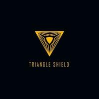 Triangle Shield Diamond for Digital Data logo design vector