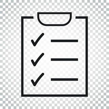 To do list icon. Checklist, task list vector illustration in flat style. Reminder concept icon on isolated background. Simple business concept pictogram.
