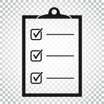 To do list icon. Checklist, task list vector illustration in flat style. Reminder concept icon on isolated background. Simple business concept pictogram.