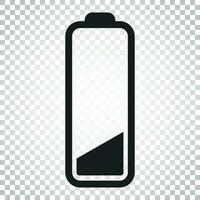 Battery level indicator. Vector illustration on isolated background. Simple business concept pictogram.