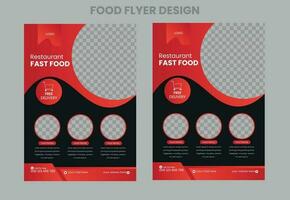 food and restaurant flyer design template vector