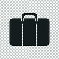 Suitcase vector icon. Luggage illustration in flat style.