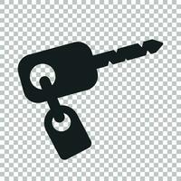 llave vector icono. llave plano ilustración.