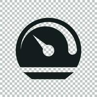 Dashboard vector icon. Level meter speed vector illustration.