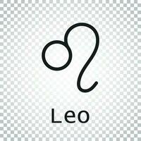 León zodíaco signo. plano astrología vector ilustración en aislado antecedentes. sencillo pictograma.