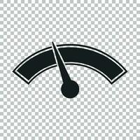 Dashboard vector icon. Level meter speed vector illustration.