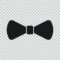 Bow tie flat icon. Necktie vector illustration.