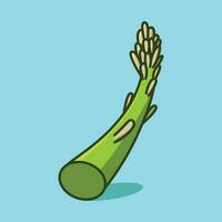 espárragos sencillo dibujos animados vector icono ilustración vegetal icono