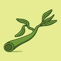 Water spinach simple cartoon vector icon illustration vegetable icon