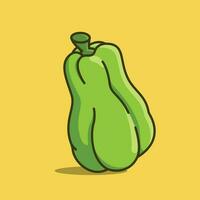 Chayote simple cartoon vector icon illustration vegetable icon