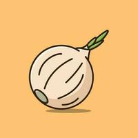 Onion simple cartoon vector icon illustration vegetable icon