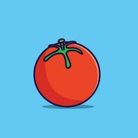 Tomato vegetable cartoon vector icon illustration food nature icon concept vector