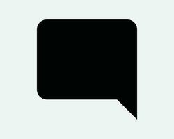 Chat Icon. Speech Bubble Conversation Dialogue Text Message Comment Talk Dialog Forum Box. Black White Graphic Clipart Artwork Symbol Sign Vector EPS