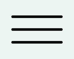 Hamburger Menu Icon. Web Website App Navigate Navigation Button UX UI User Interface Dropdown Drop Down Three Lines Black White Symbol Sign Vector EPS