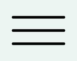 Hamburger Menu Icon. Web Website App Navigate Navigation Button UX UI User Interface Dropdown Drop Down Three Lines Black White Symbol Sign Vector EPS