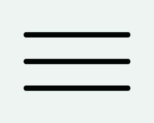 Hamburger Menu Icon. Web Website App Navigate Navigation Button UX UI User Interface Dropdown Drop Down Three Lines Black White Symbol Sign Vector EPS