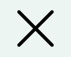 Cross Icon. X Mark Cancel Reject Off Wrong Incorrect Prohibited Restriction Negative Vote. Black White Graphic Clipart Artwork Symbol Sign Vector EPS