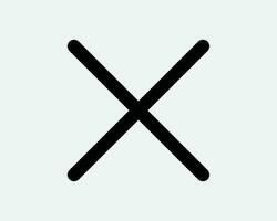 Cross Icon. X Mark Cancel Reject Off Wrong Incorrect Prohibited Restriction Negative Vote. Black White Graphic Clipart Artwork Symbol Sign Vector EPS