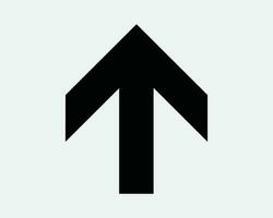 Up Arrow Icon Point Pointer Enter Entrance Ahead Above Upward Navigation Direction Traffic Sign Black White Graphic Clipart Artwork Symbol Vector EPS