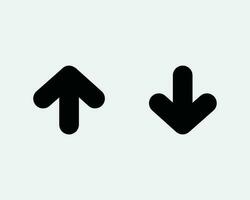 Up Down Arrow Icon. Upload Download Connection Server Connect North South Point Direction. Black White Graphic Clipart Artwork Symbol Sign Vector EPS