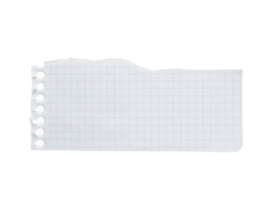 stänga upp av en vit rev bit av papper med copyspace. trasig papper isolerat transparent png