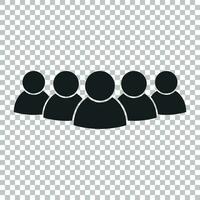 Group of people vector icon. Persons icon illustration.