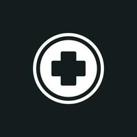 Medical health vector icon. Medicine hospital plus sign illustration.