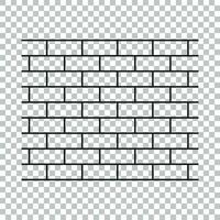 Wall brick icon in flat style isolated on isolated background. Wall symbol illustration in line style. vector