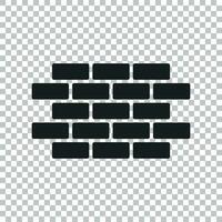 Wall brick icon in flat style isolated on isolated background. Wall symbol illustration. vector