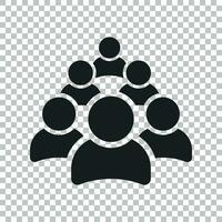 Group of people vector icon. Persons icon illustration.