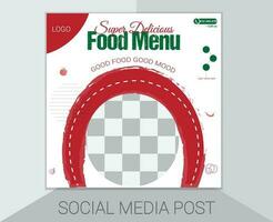 Editable social media template for ad. Suitable for social media food post to promotion.creative social media layout design vector