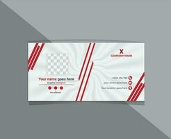 Vector email signature design layout for corporate business agency, Modern email signature design layout template