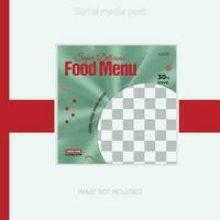 moderno conjunto de editable cuadrado bandera modelo diseño para comida correo. adecuado para social medios de comunicación enviar restaurante promoción. vector