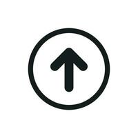 Arrow up vector icon. Forward arrow sign illustration.