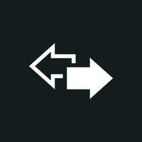 Arrow left and right vector icon. Forward arrow sign illustration. Business concept.