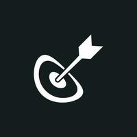 Target aim flat vector icon. Darts game symbol logo illustration. Success pictogram concept.