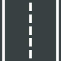 Straight road with white markings vector illustration. Highway road icon.