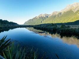 Mirror Lakes, Southland, New Zealand photo