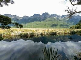 espejo lagos, tierra del sur, nuevo Zelanda foto