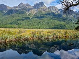 Mirror Lakes, Southland, New Zealand photo