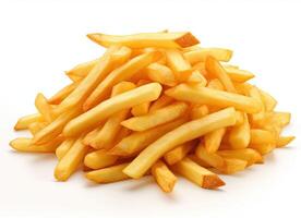 potato fry on isolated background created with technology photo