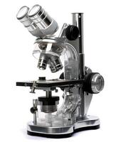 Microscope isolated on white created with technology photo