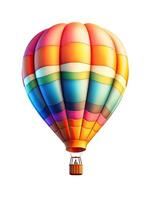 Hot air balloon, isolated against background created with Generative A technology photo