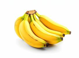 Bunch of bananas isolated on white background with clipping path and full depth of field created with technology photo
