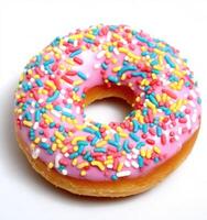 Donut with sprinkles isolated created with technology photo